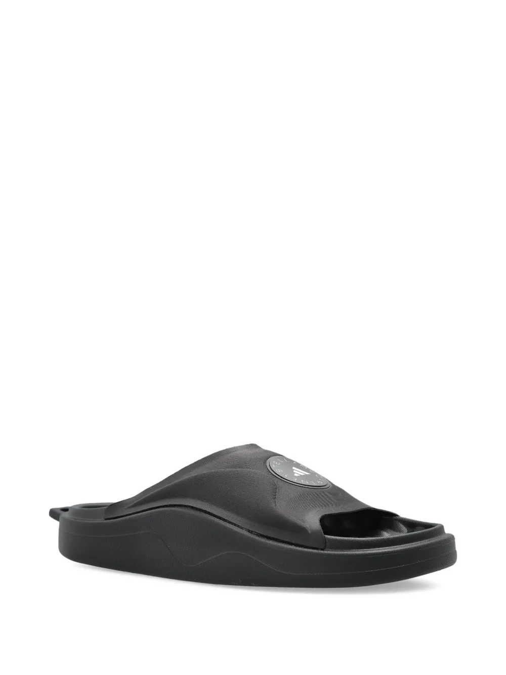 adidas by Stella McCartney logo-patch slides CBLACK