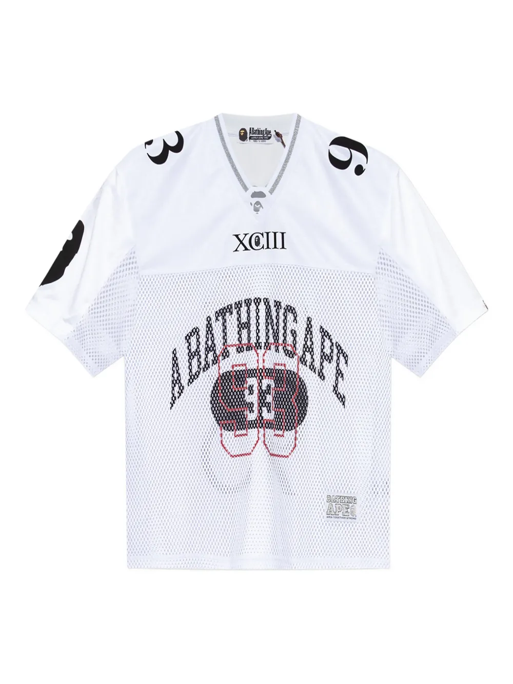 A BATHING APE® mesh logo-graphic jersey | White | Image 1