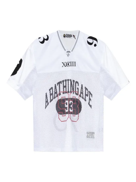 A BATHING APE® mesh logo-graphic jersey