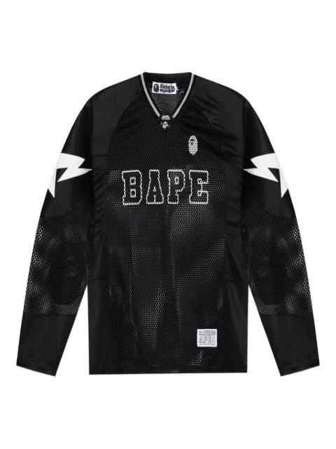 A BATHING APE® mesh-panelled long-sleeve jersey