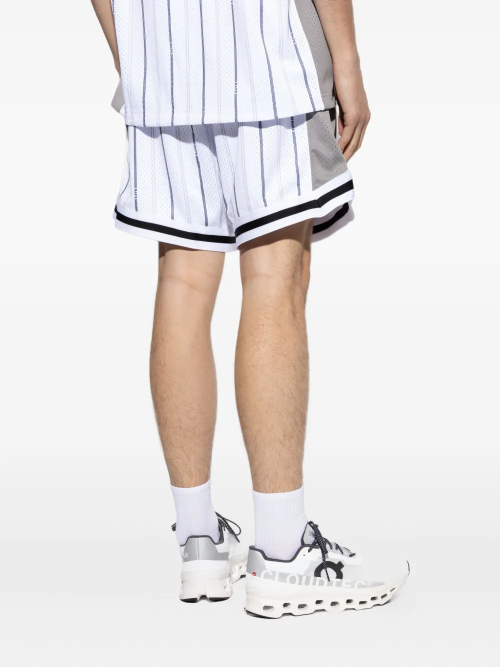 A BATHING APE Shorts met krijtstreep Wit
