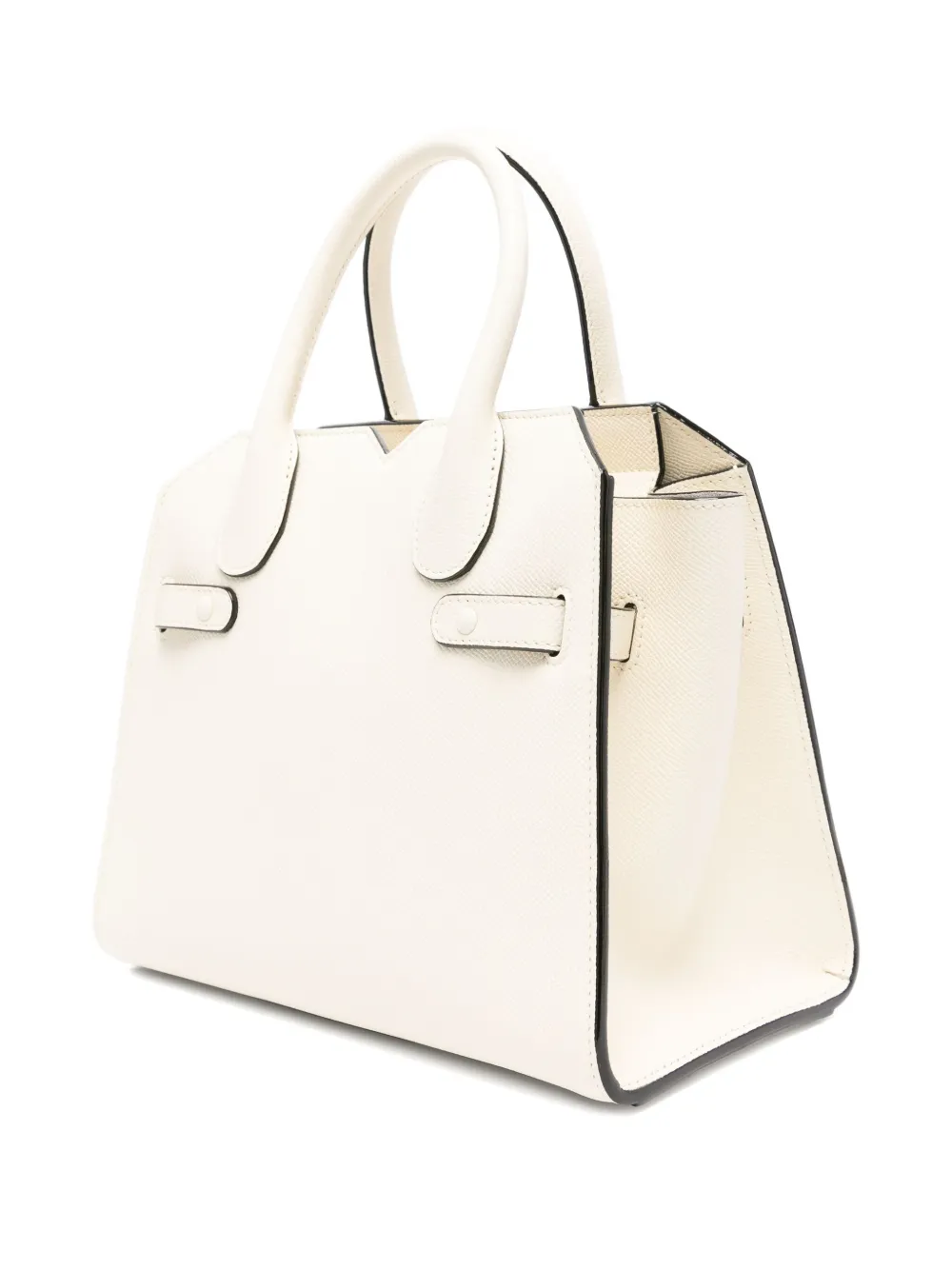 Valextra Leren shopper met gesp Beige