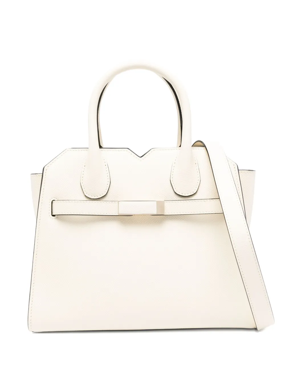 Valextra Leren shopper met gesp Beige