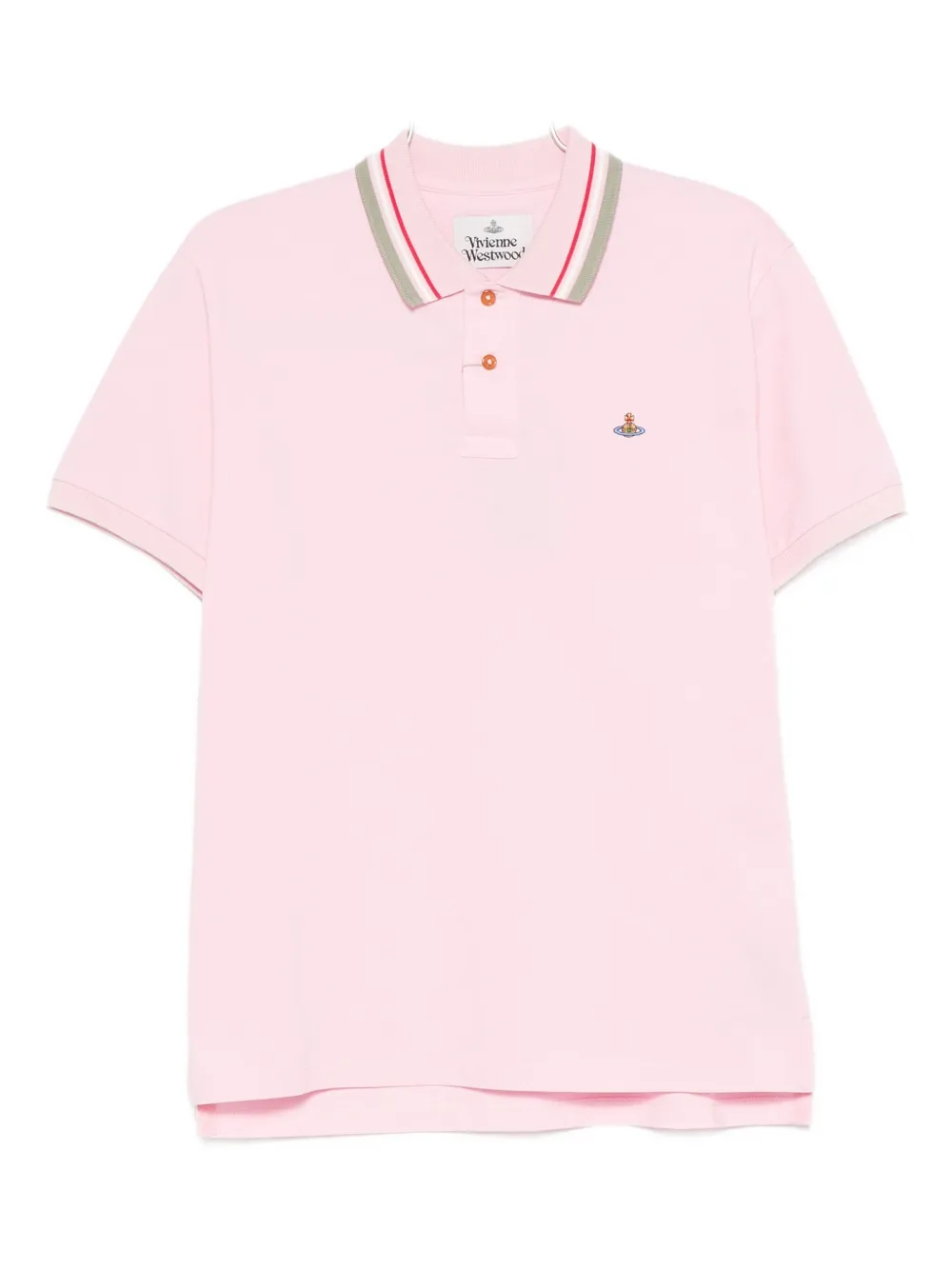 Vivienne Westwood tipped polo shirt | Pink | Image 1