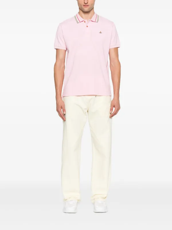 Vivienne Westwood Tipped Polo Shirt | Pink | FARFETCH