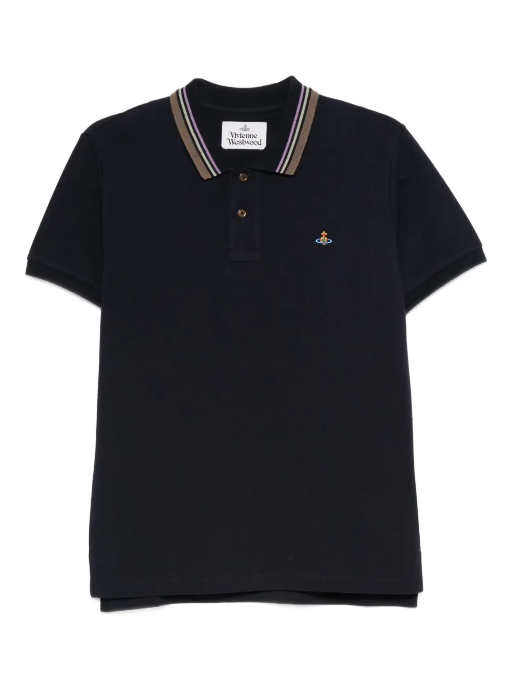 Vivienne Westwood Poloshirt met gestreepte kraag Blauw