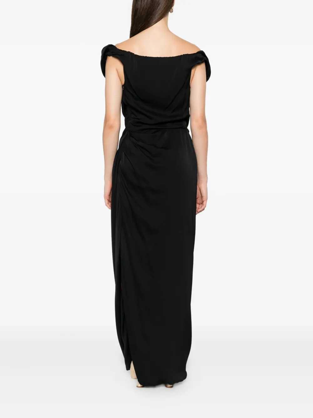 Vivienne Westwood Ginnie Amber off-shoulder maxi-jurk Zwart