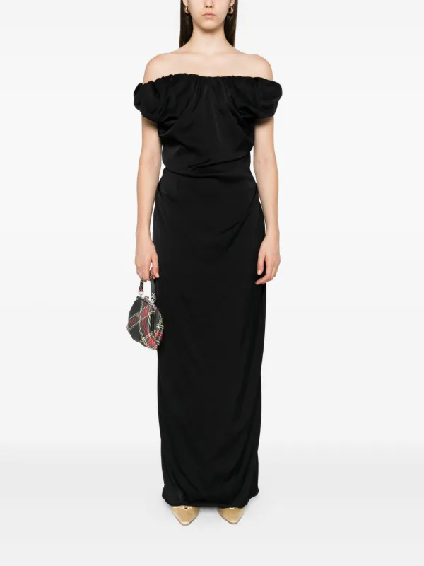 Vivienne Westwood Ginnie Amber off-shoulder Maxi Dress | Black | FARFETCH KW Vivienne Westwood Ginnie Amber off-shoulder Maxi Dress | Black | FARFETCH KW