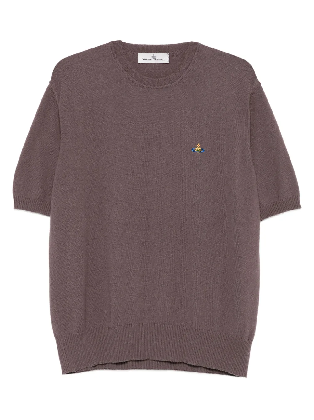 Vivienne Westwood Trui met geborduurd logo en korte mouwen Bruin
