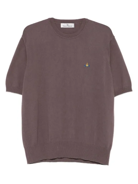 Vivienne Westwood logo-embroidered short-sleeve sweater