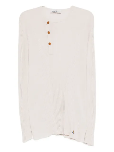 Vivienne Westwood ribbed button-placket sweater