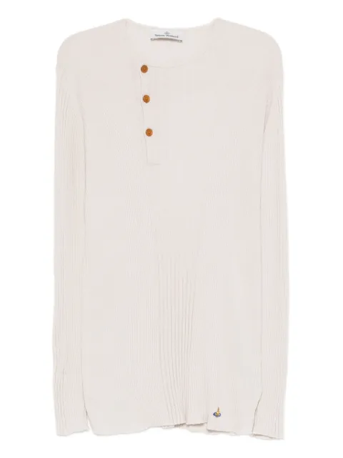 Vivienne Westwood ribbed button-placket sweater