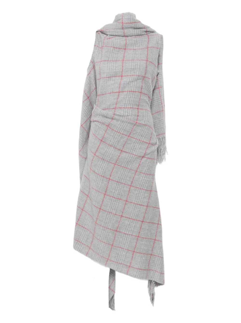 Jean Paul Gaultier fringed plaid dress | Grey | Image 1