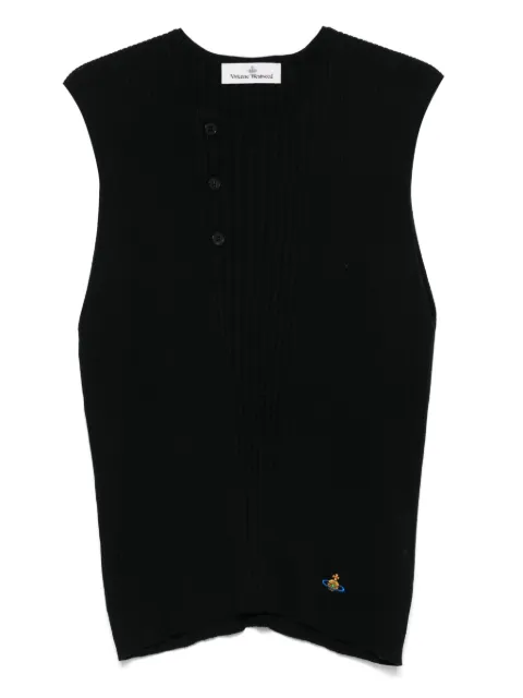 Vivienne Westwood Tegan ribbed button-placket vest