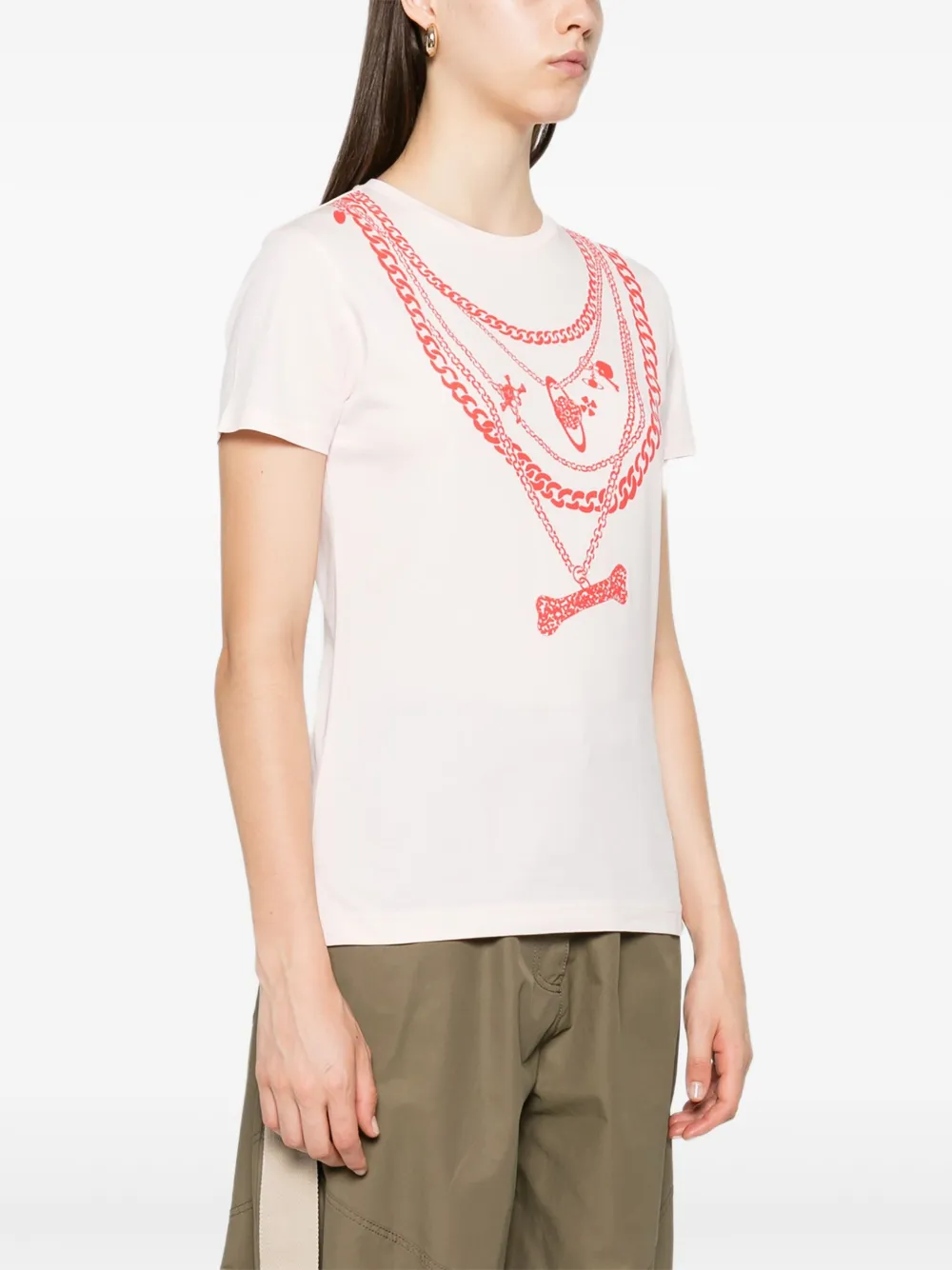Vivienne Westwood Viv T-shirt met ketting Roze