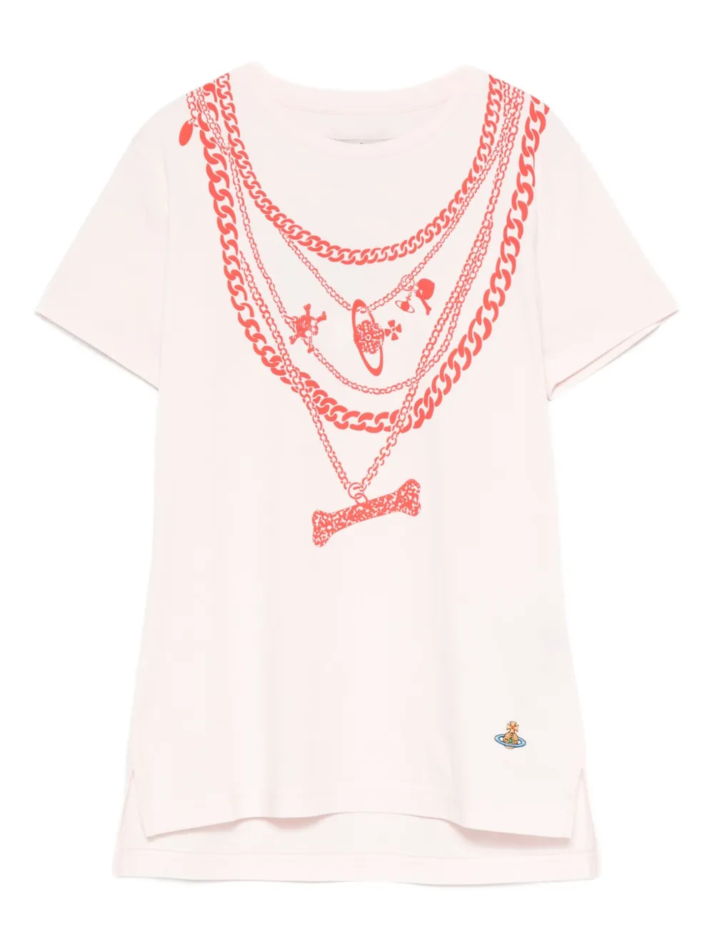 Vivienne Westwood Viv Chain T-shirt | Pink | Image 1