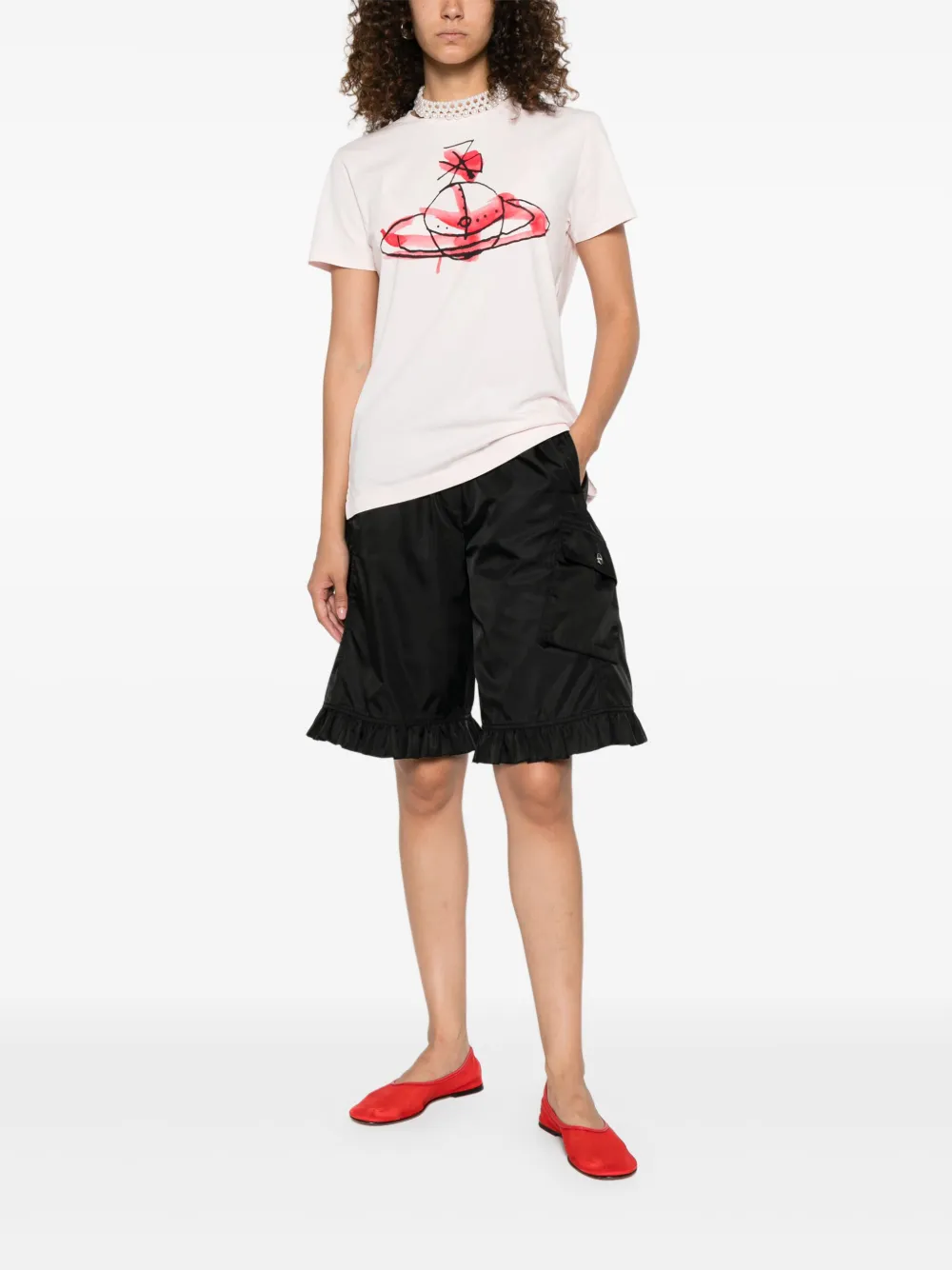 Vivienne Westwood T-shirt met Orb-print Roze