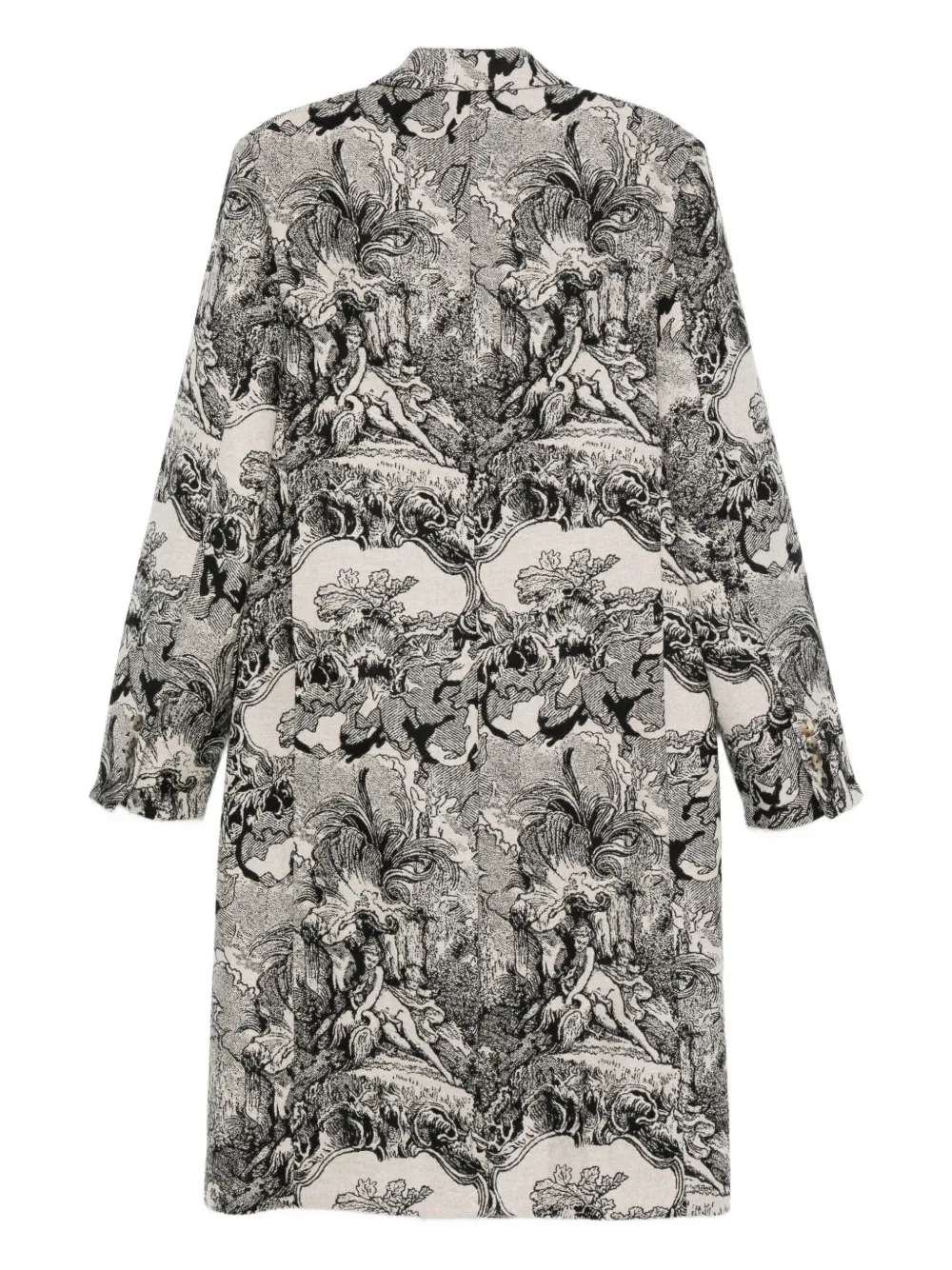 Vivienne Westwood Baroque Print Double-breasted Long Coat In Multi