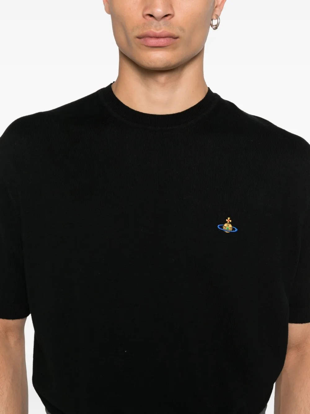Vivienne Westwood Trui met geborduurd logo en korte mouwen Zwart