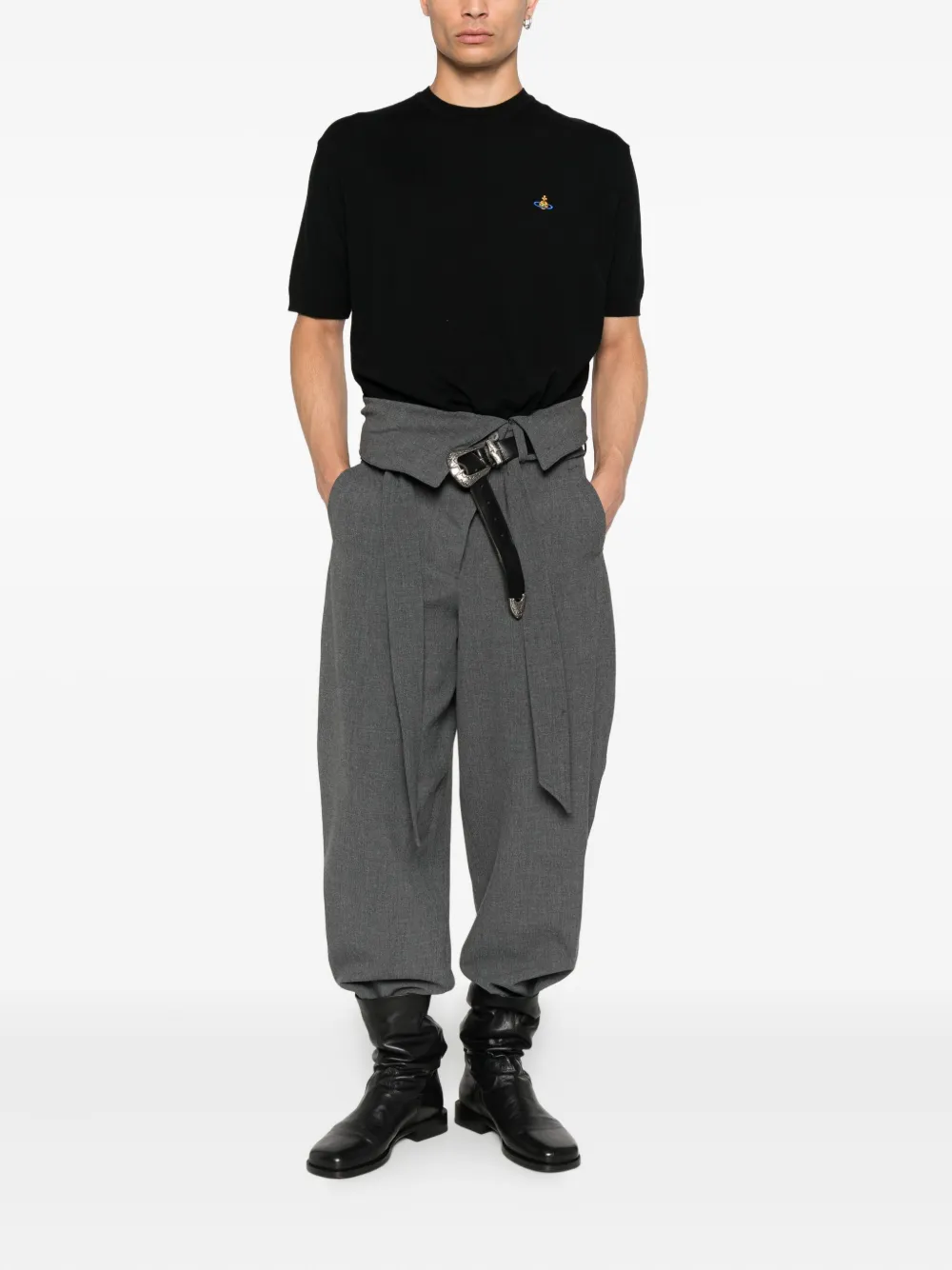 Vivienne Westwood Trui met geborduurd logo en korte mouwen Zwart