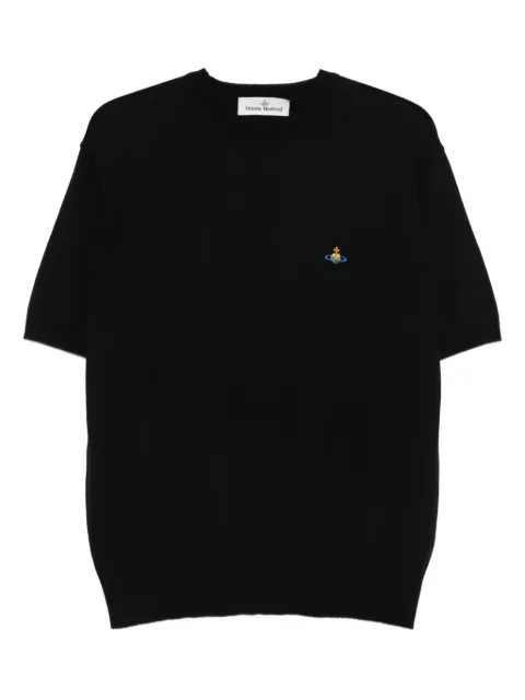 Vivienne Westwood Maglione a maniche corte con ricamo logo