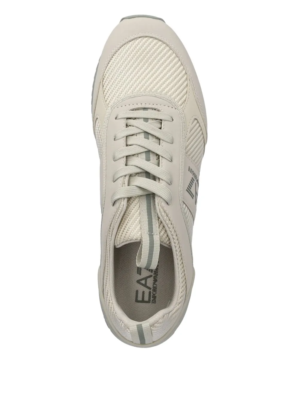 Ea7 Emporio Armani Sneakers met logoplakkaat en textuur - Beige