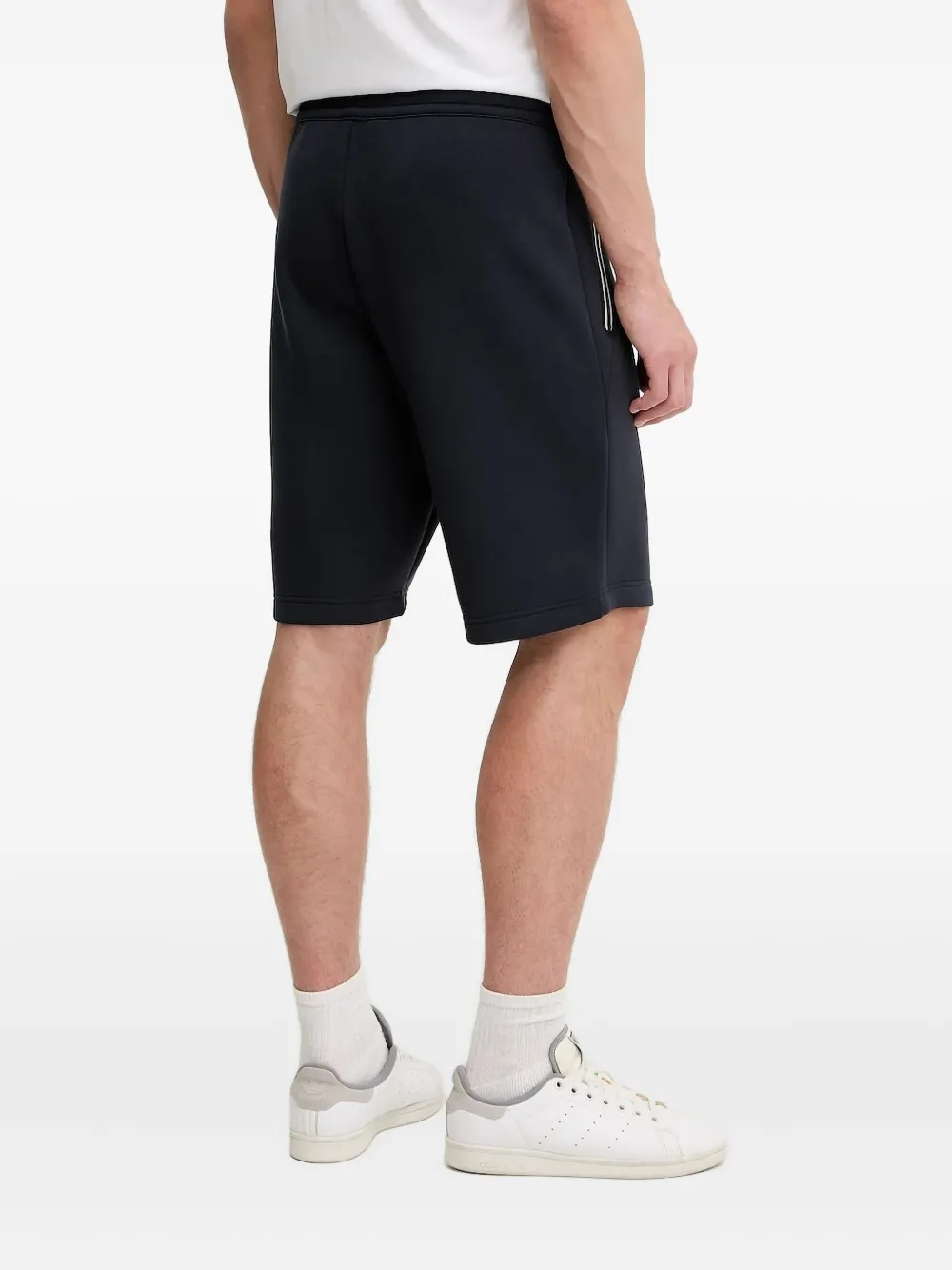 Ea7 Emporio Armani Shorts met logopatch en trekkoord Zwart