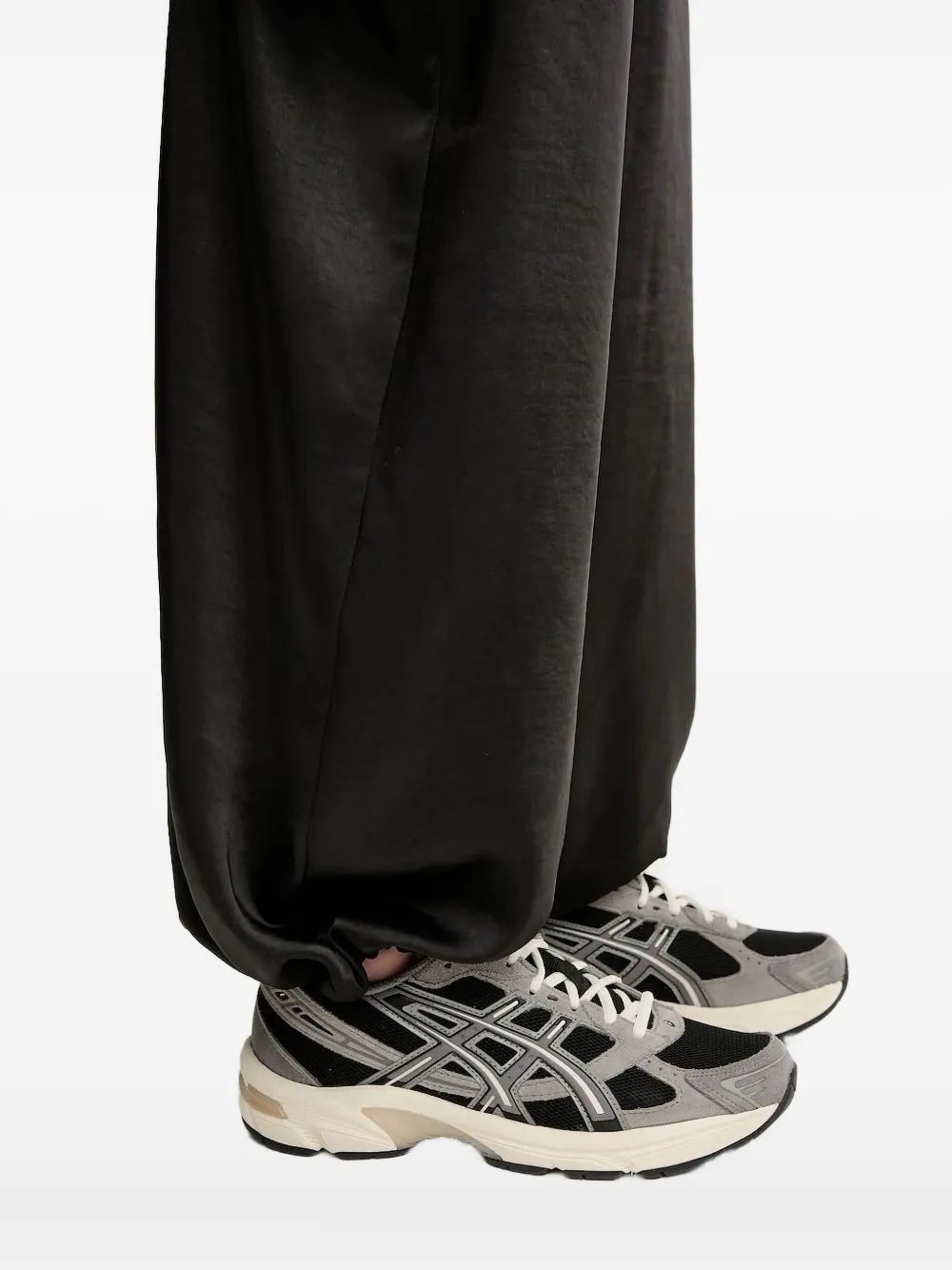 Ea7 Emporio Armani elasticated-waistband satin pants Zwart