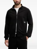 Ea7 Emporio Armani logo-detailzip-up sweatshirt - Black