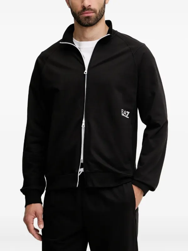 Ea7 Emporio Armani ジップアップ スウェットシャツ | ブラック