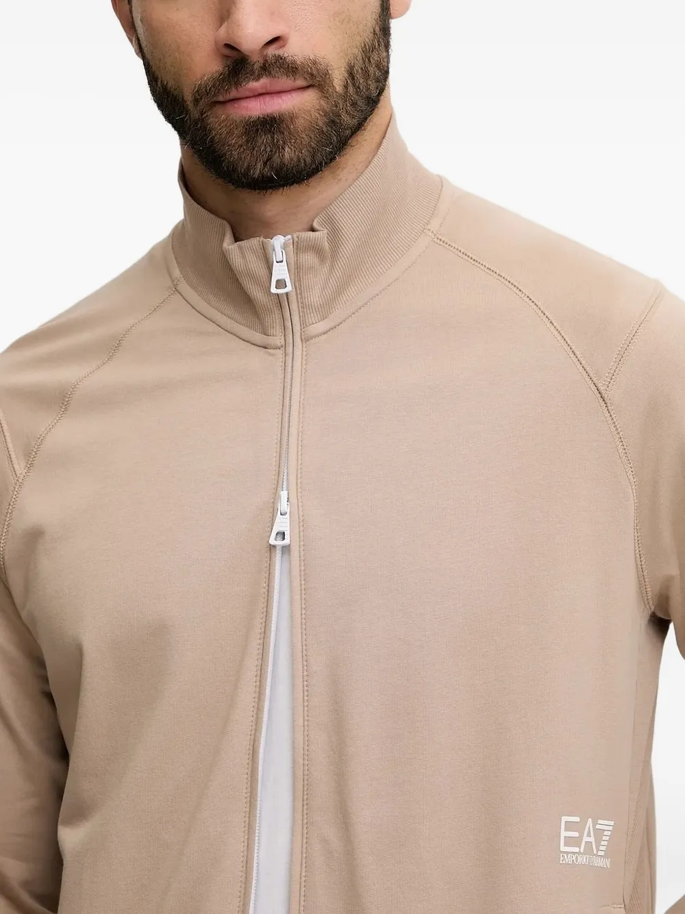 Ea7 Emporio Armani zip-front logo-print tracksuit U6155