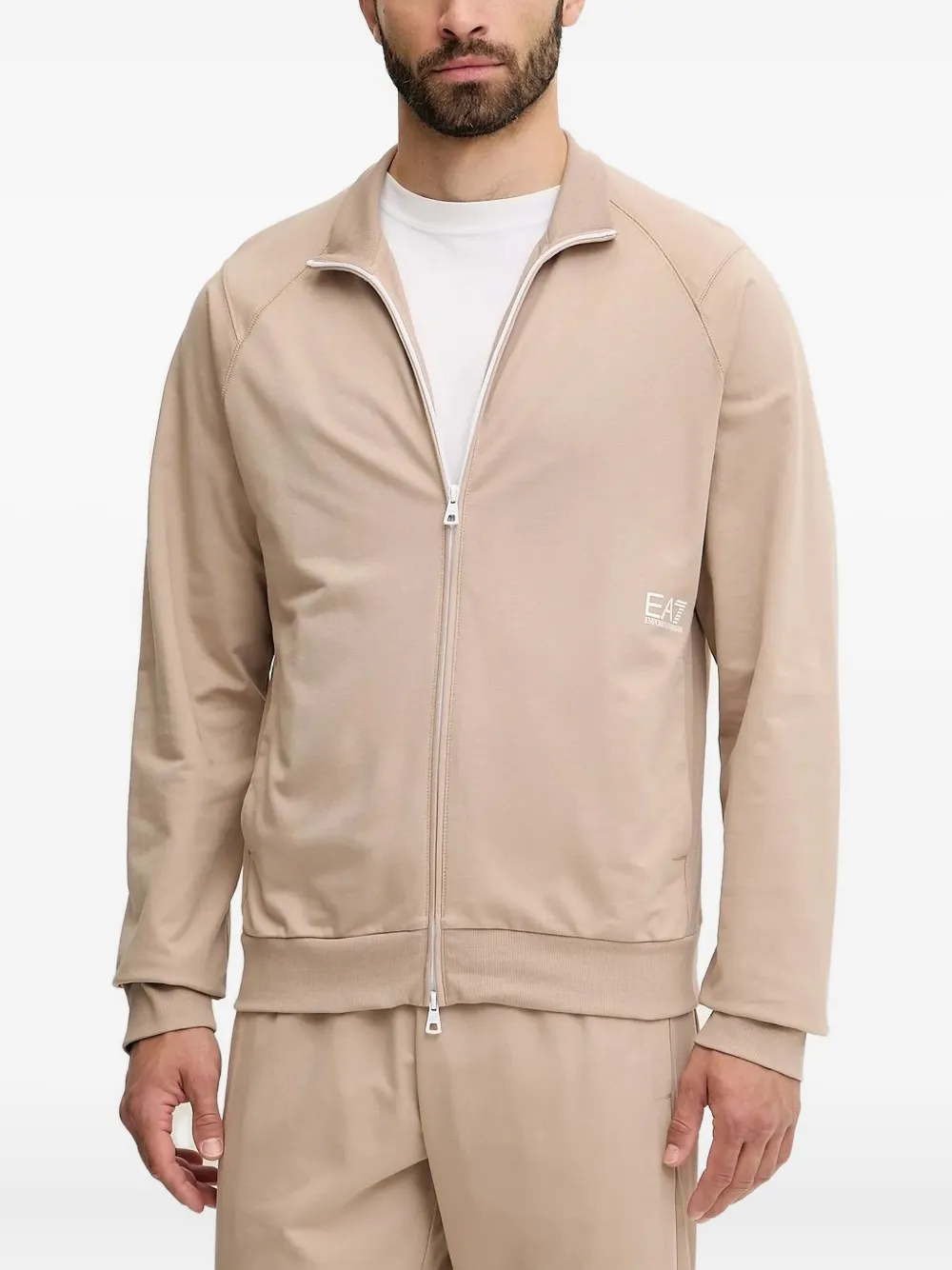 Ea7 Emporio Armani zip-front logo-print tracksuit U6155
