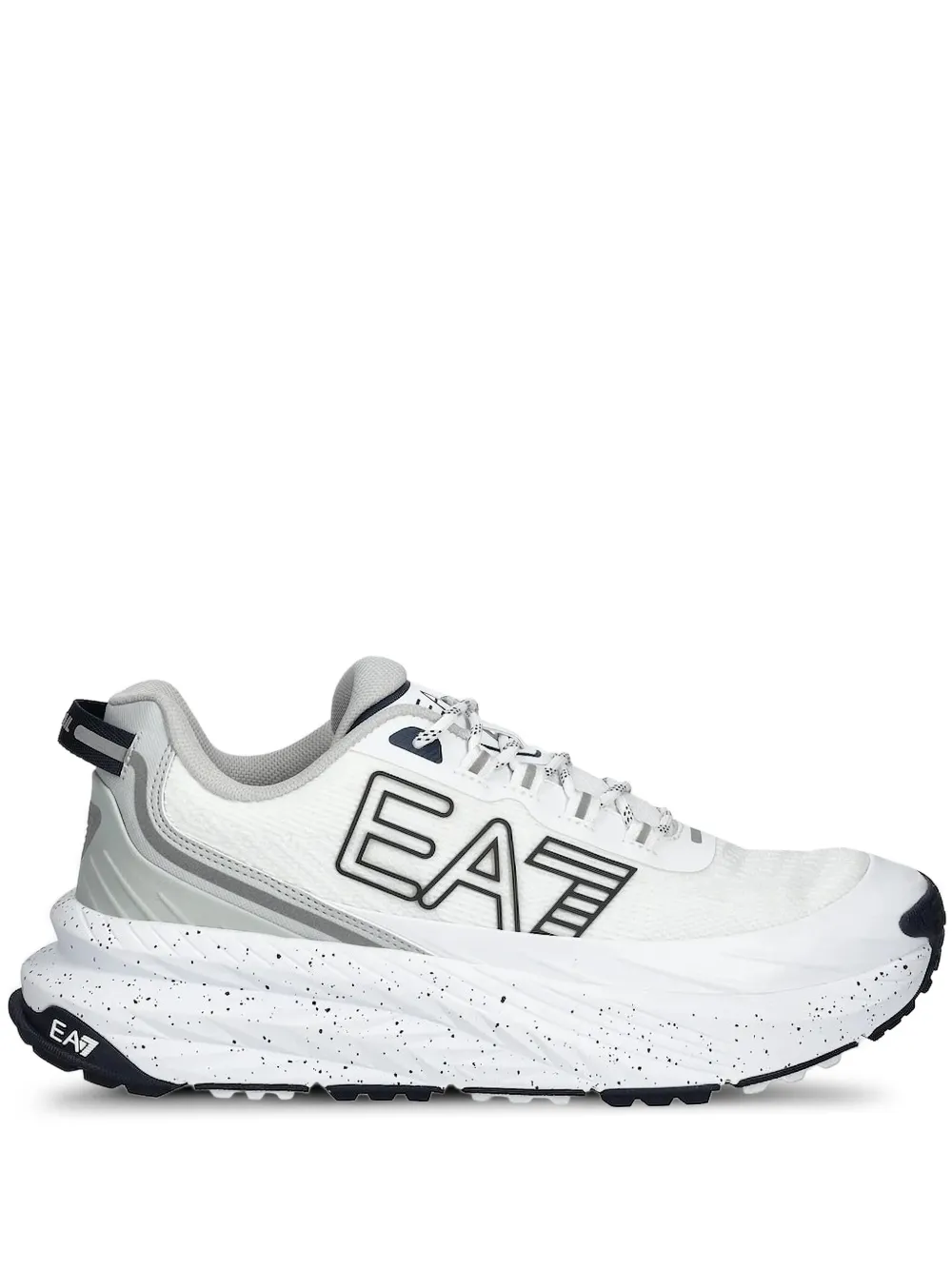 Ea7 Emporio Armani logo-detail speckled-sole sneakers White