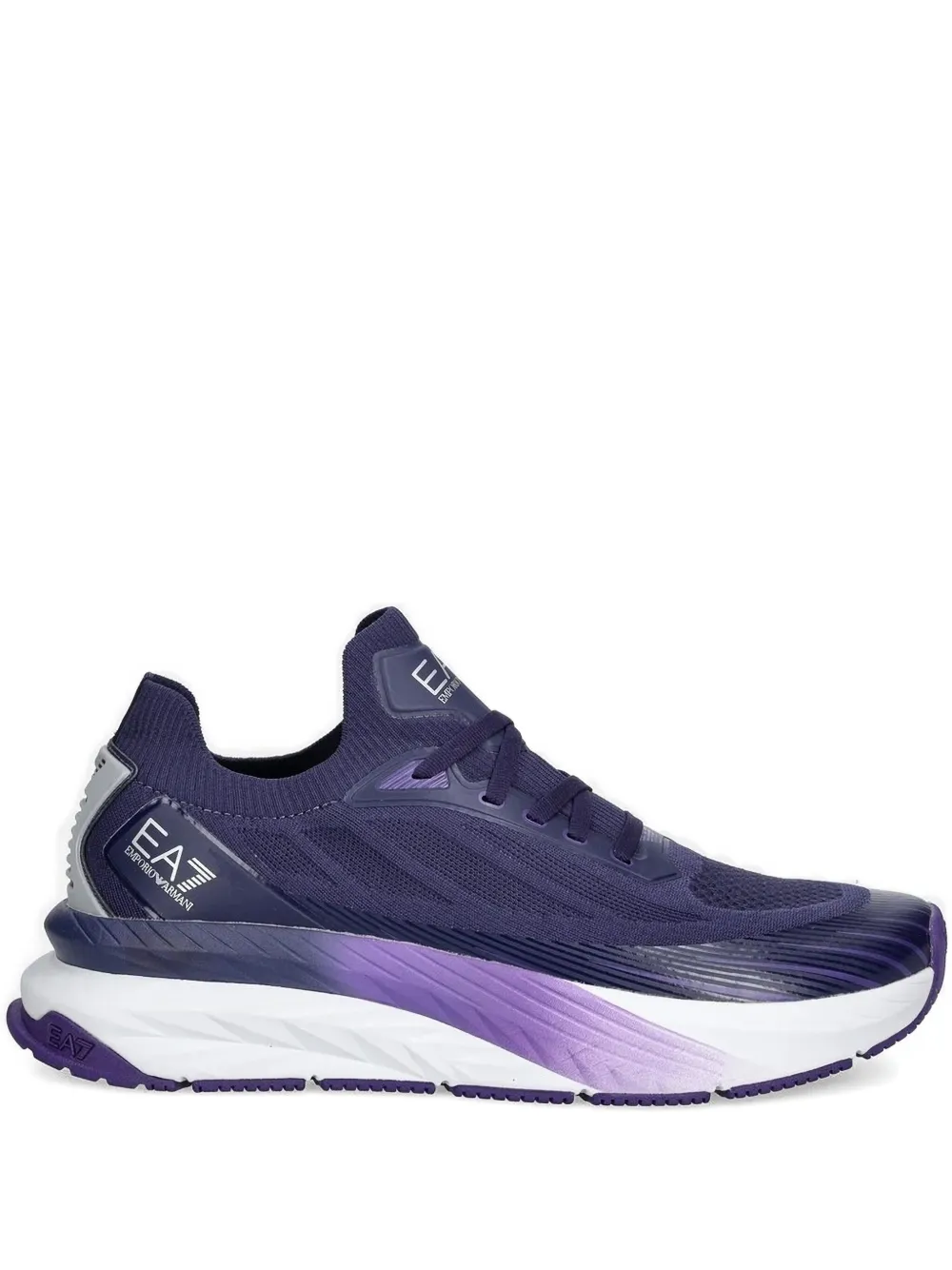 Ea7 Emporio Armani knit-upper gradient sneakers Purple