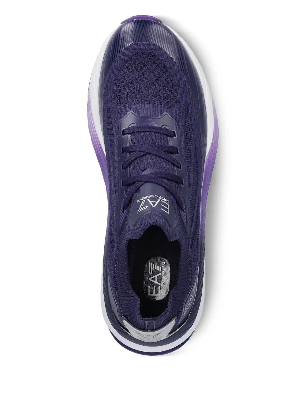 Ea7 Emporio Armani knit-upper gradient sneakers Purple