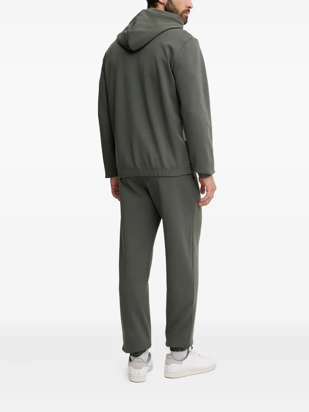 Ea7 Emporio Armani panelled zip-up hoodie Grijs