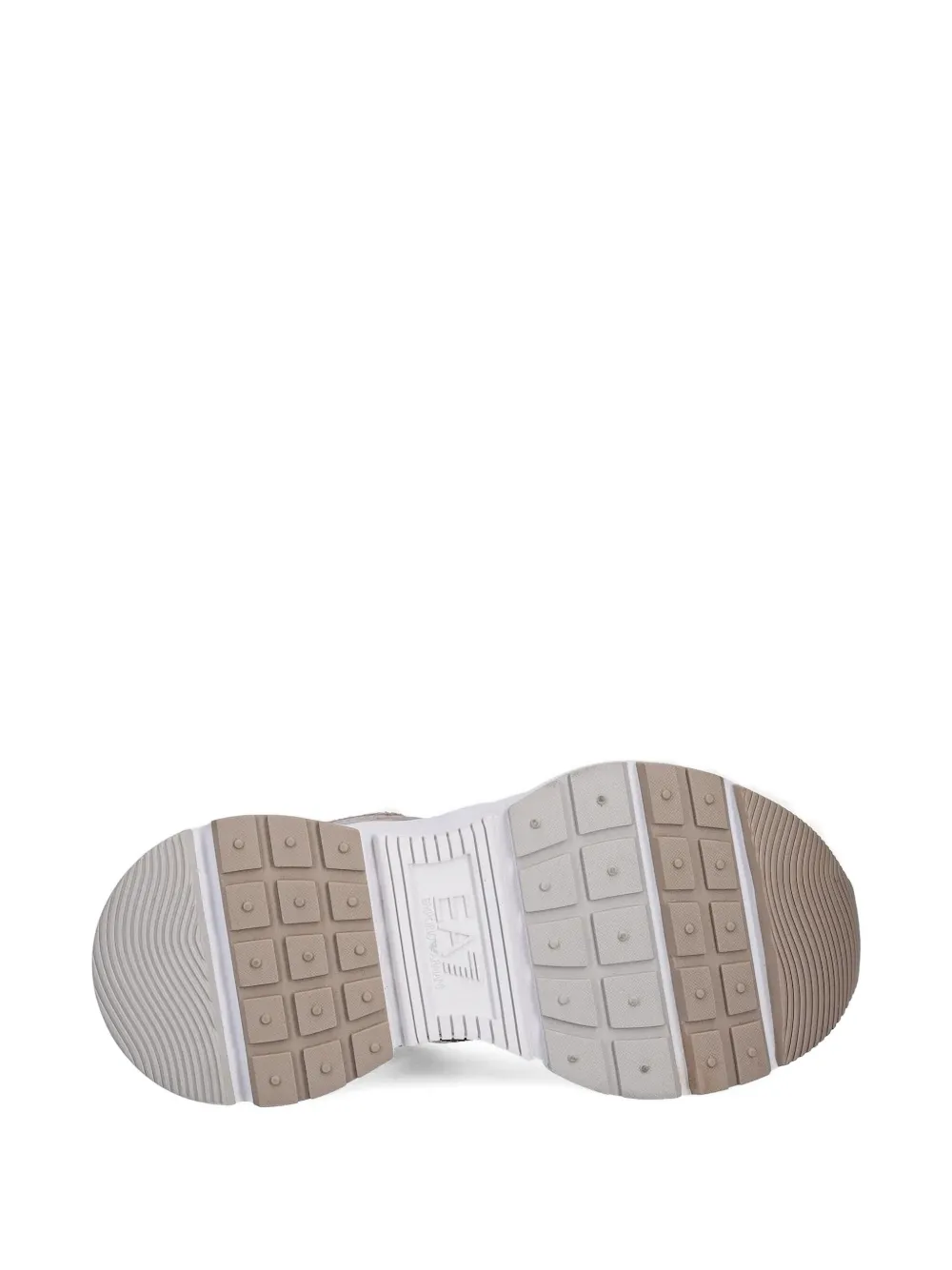 Ea7 Suede Mesh Sneakers In Neutral