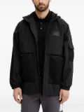 Ea7 Emporio Armani hooded mesh-panel jacket - Black