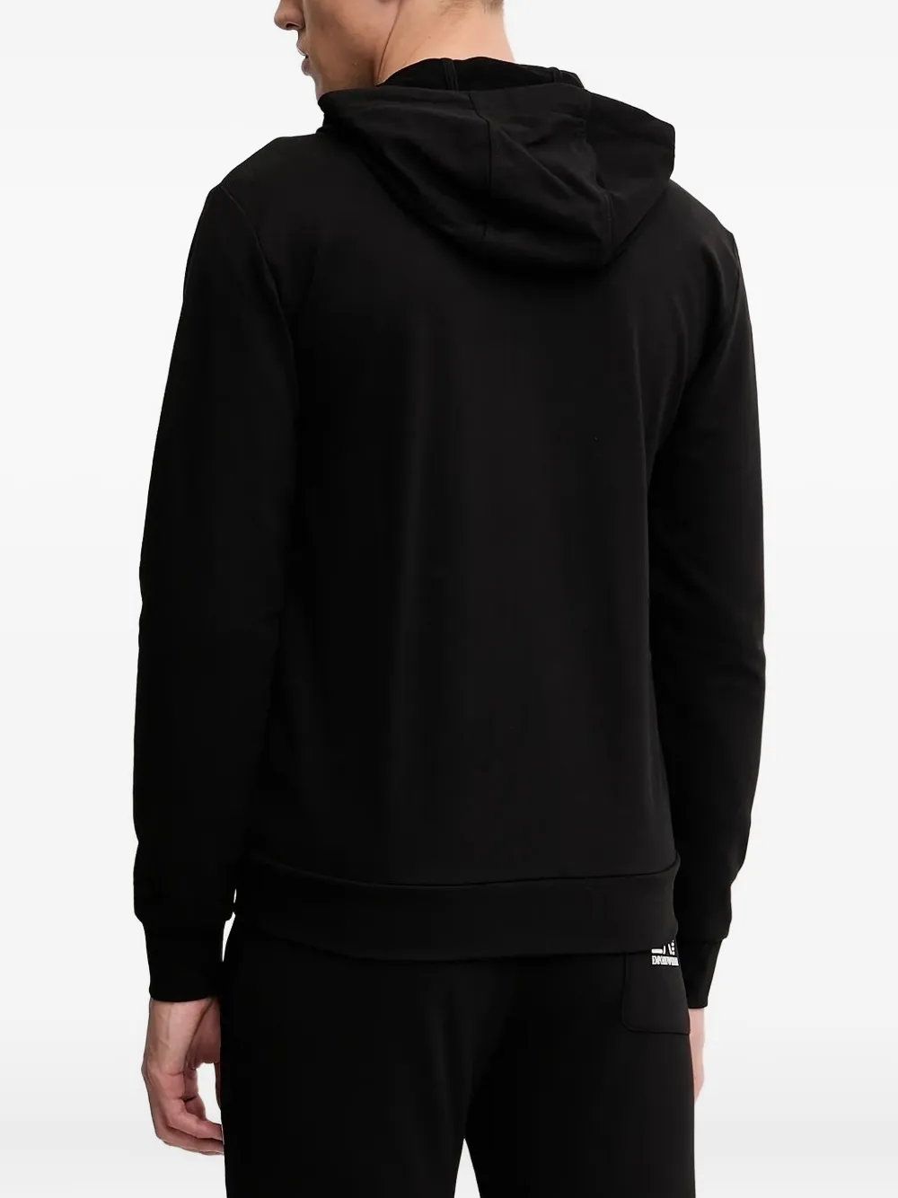 Ea7 Emporio Armani Hoodie met logodetail Zwart