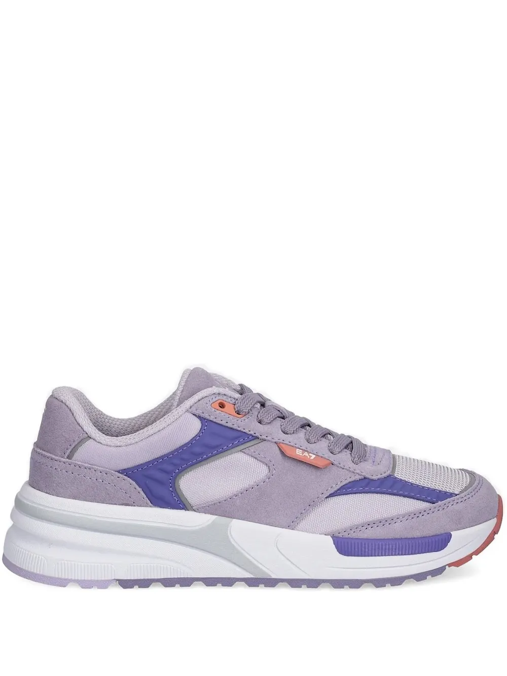 Ea7 Emporio Armani suede panelled sneakers Purple