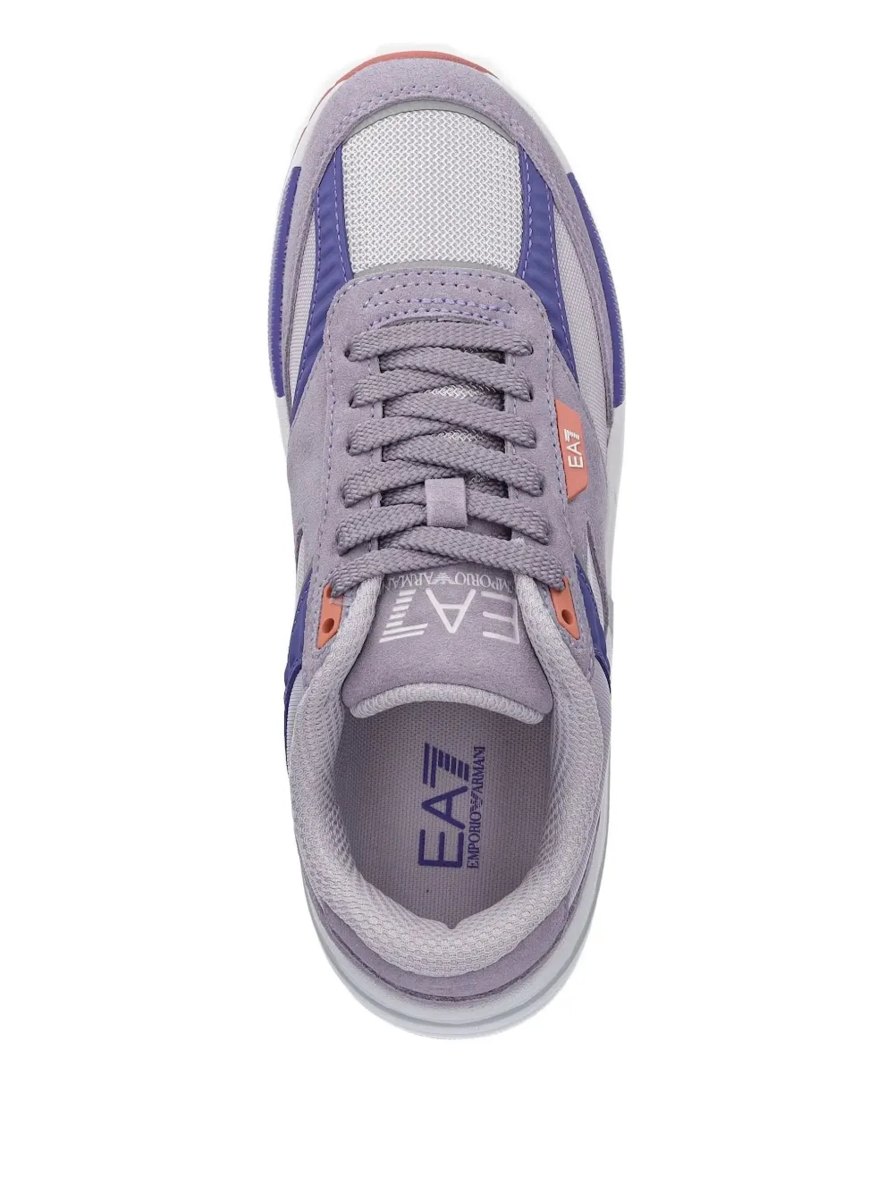 Ea7 Emporio Armani Sneakers met suède vlakken - Paars
