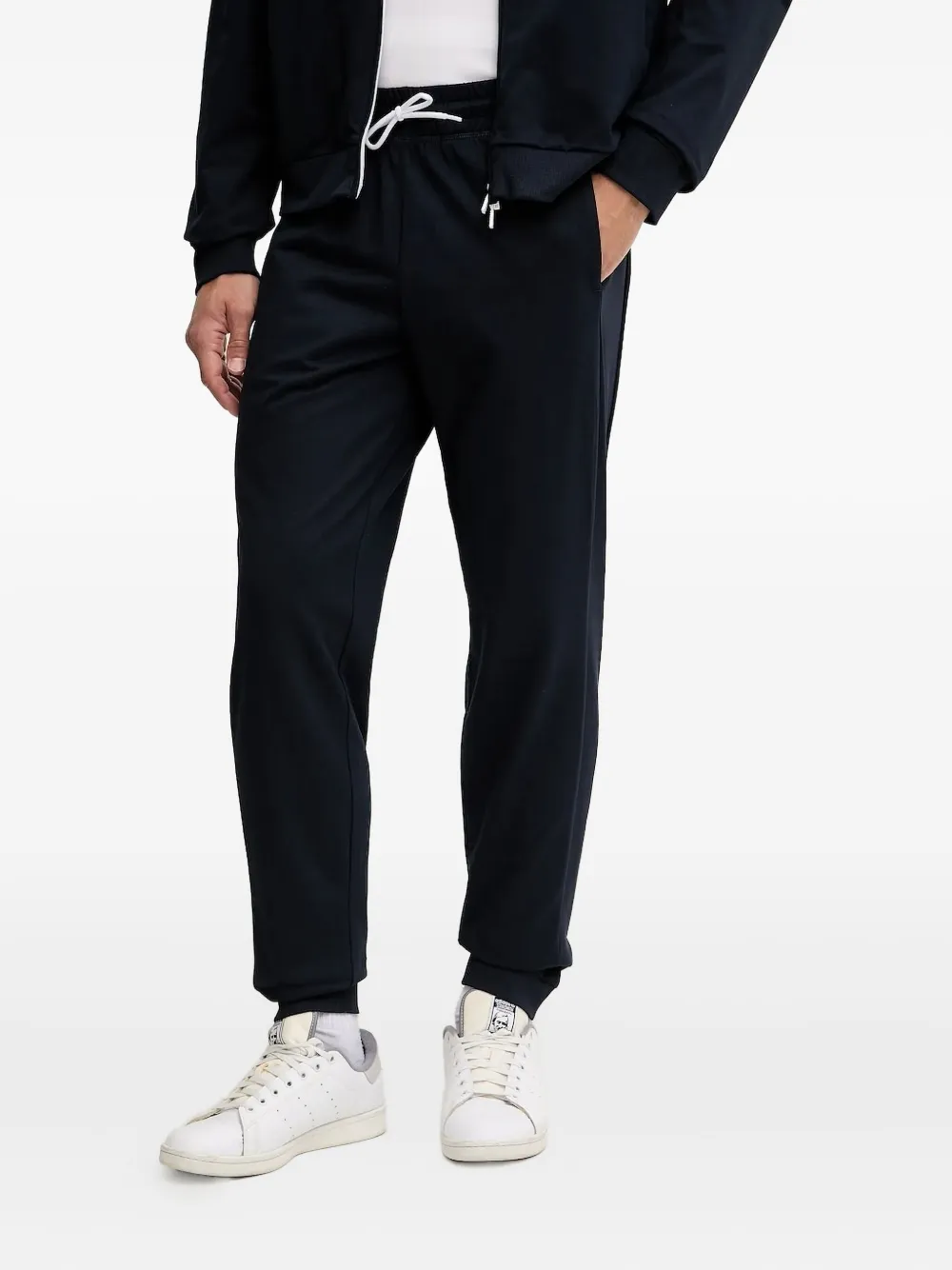Ea7 Emporio Armani zip-up logo track jacket Zwart
