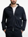 Ea7 Emporio Armani zip-up logo track jacket - Black