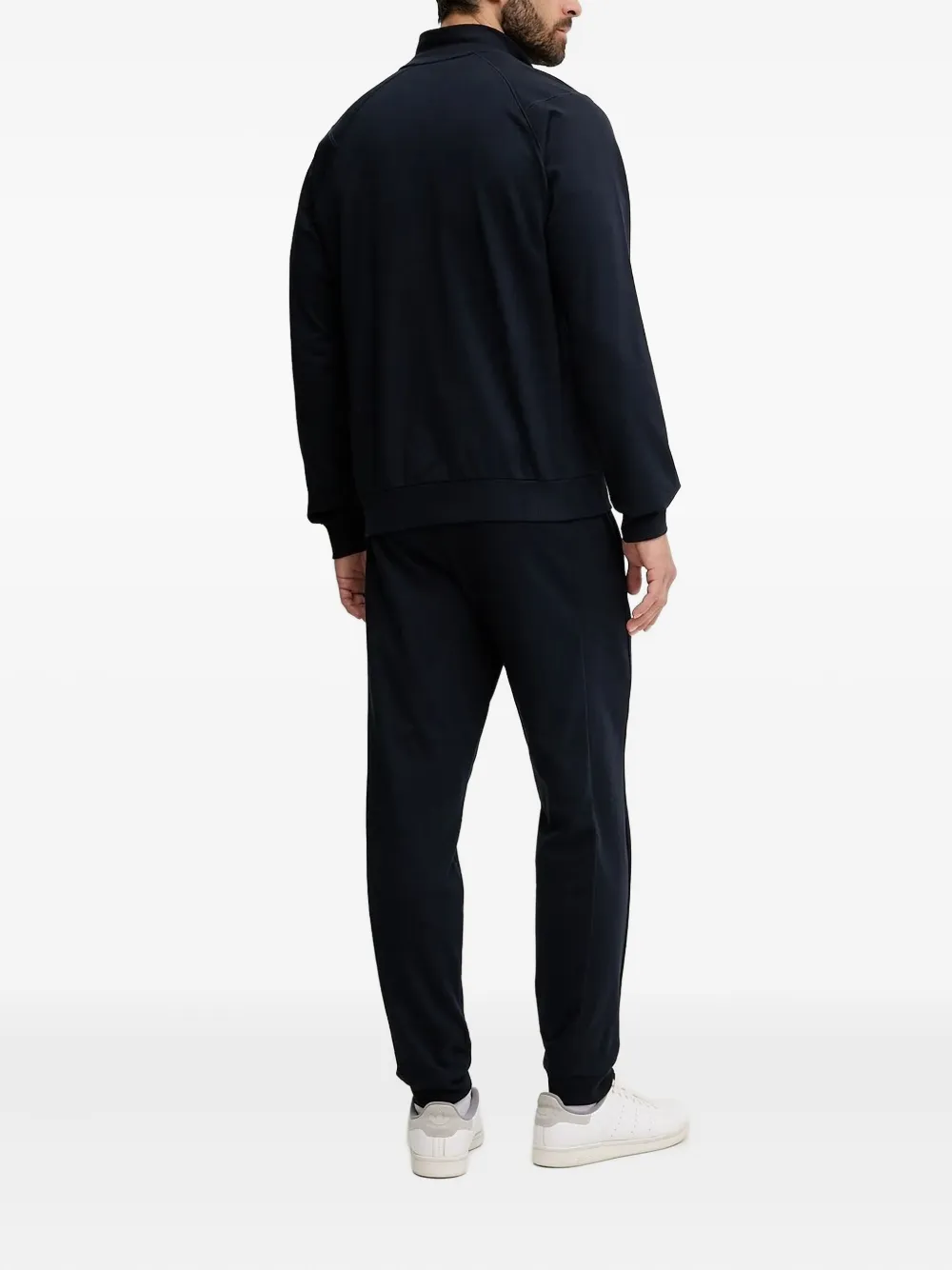Ea7 Emporio Armani zip-up logo track jacket Zwart