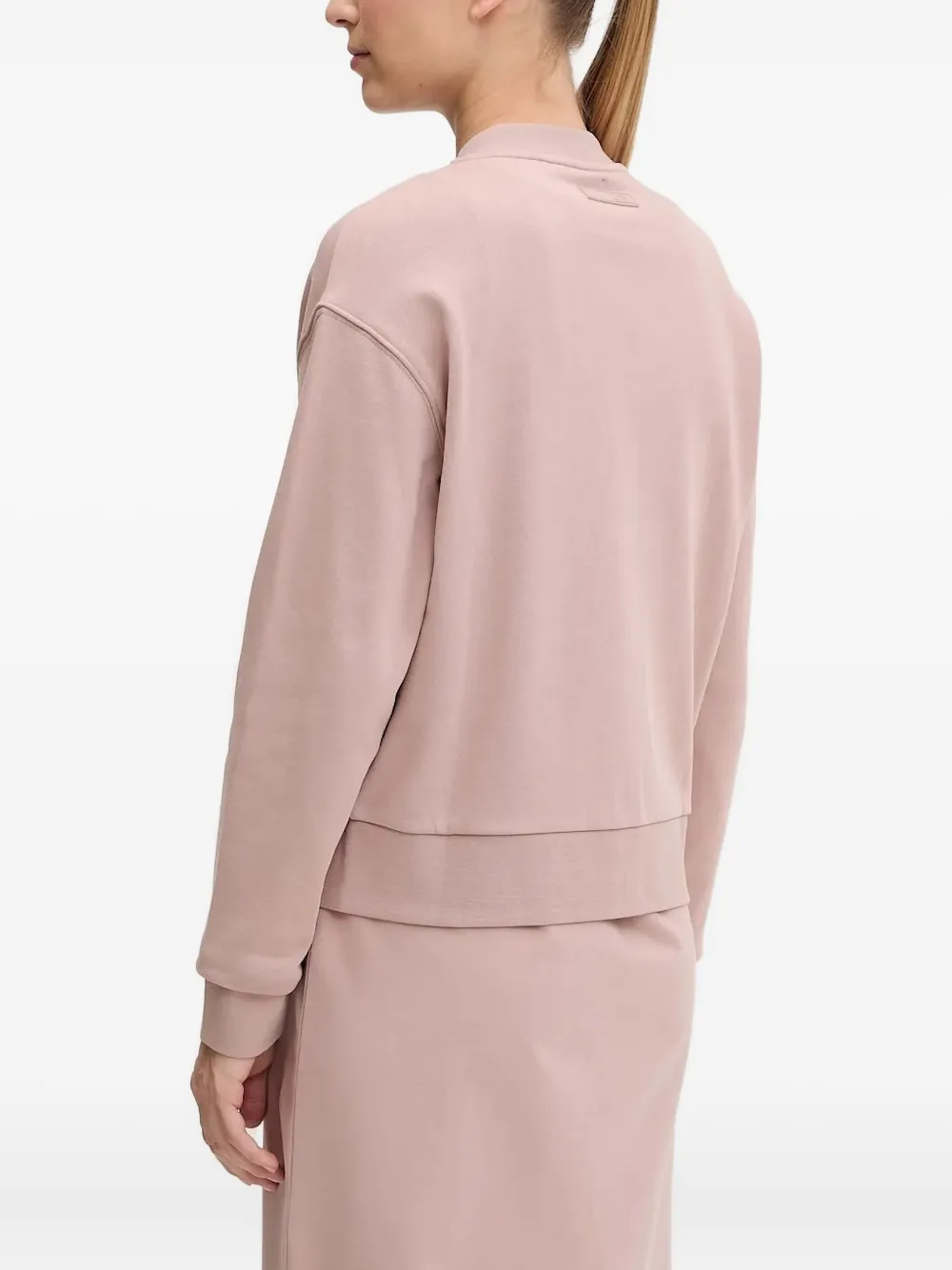 Ea7 Emporio Armani logo-patch zip-up jacket Roze