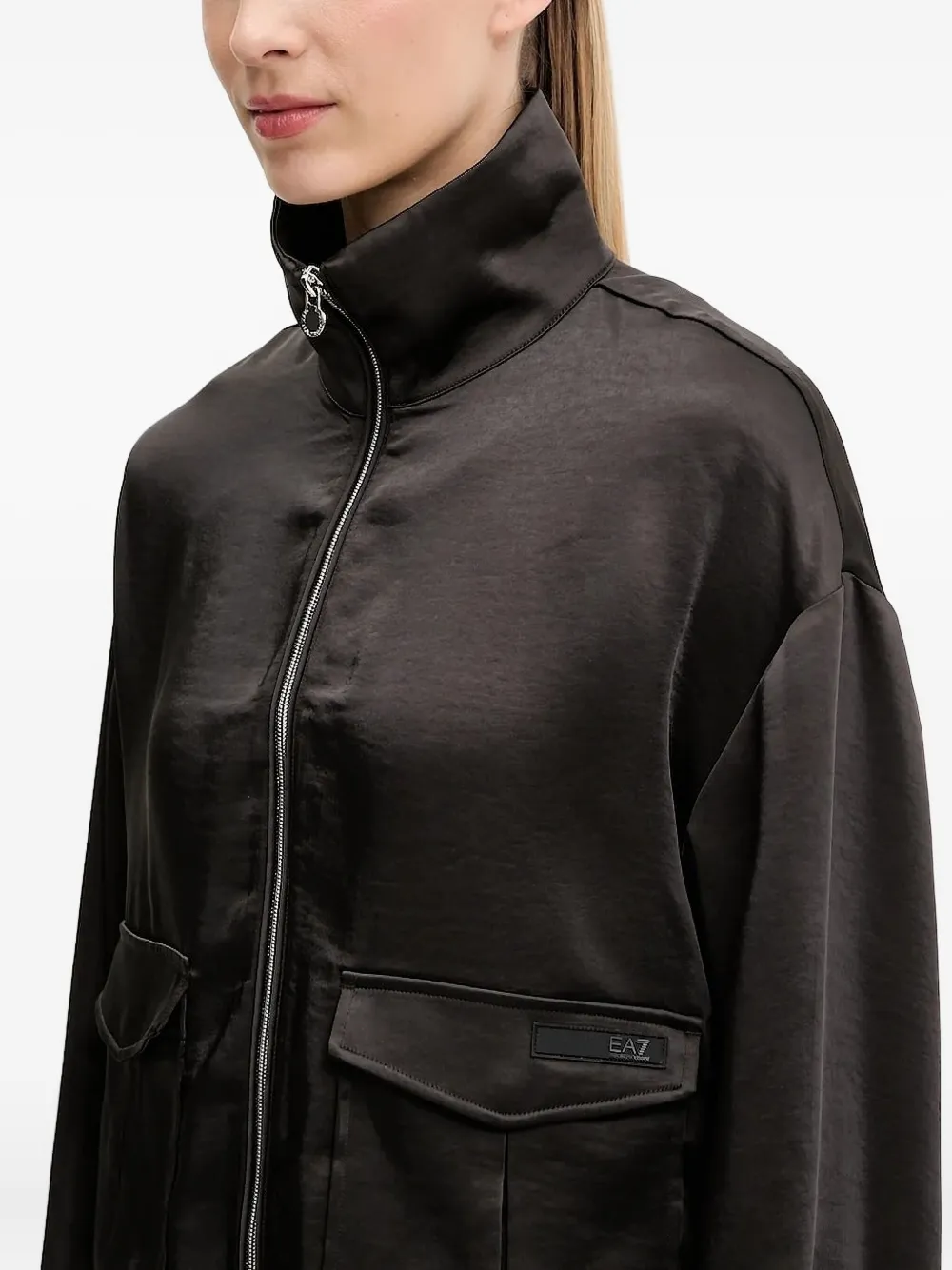 Ea7 Emporio Armani Jack met ritsdetail Zwart