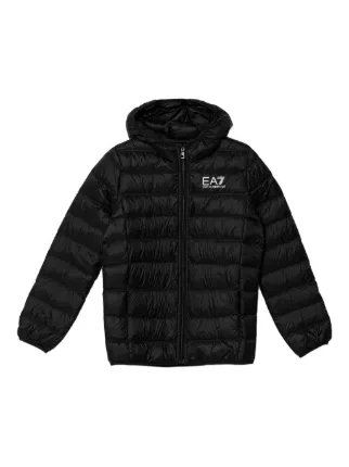 EA7 EMPORIO ARMANI フーデッドジャケット ブラック Ea7 Emporio Armani Hooded Puffer Jacket | Blue | FARFETCH
