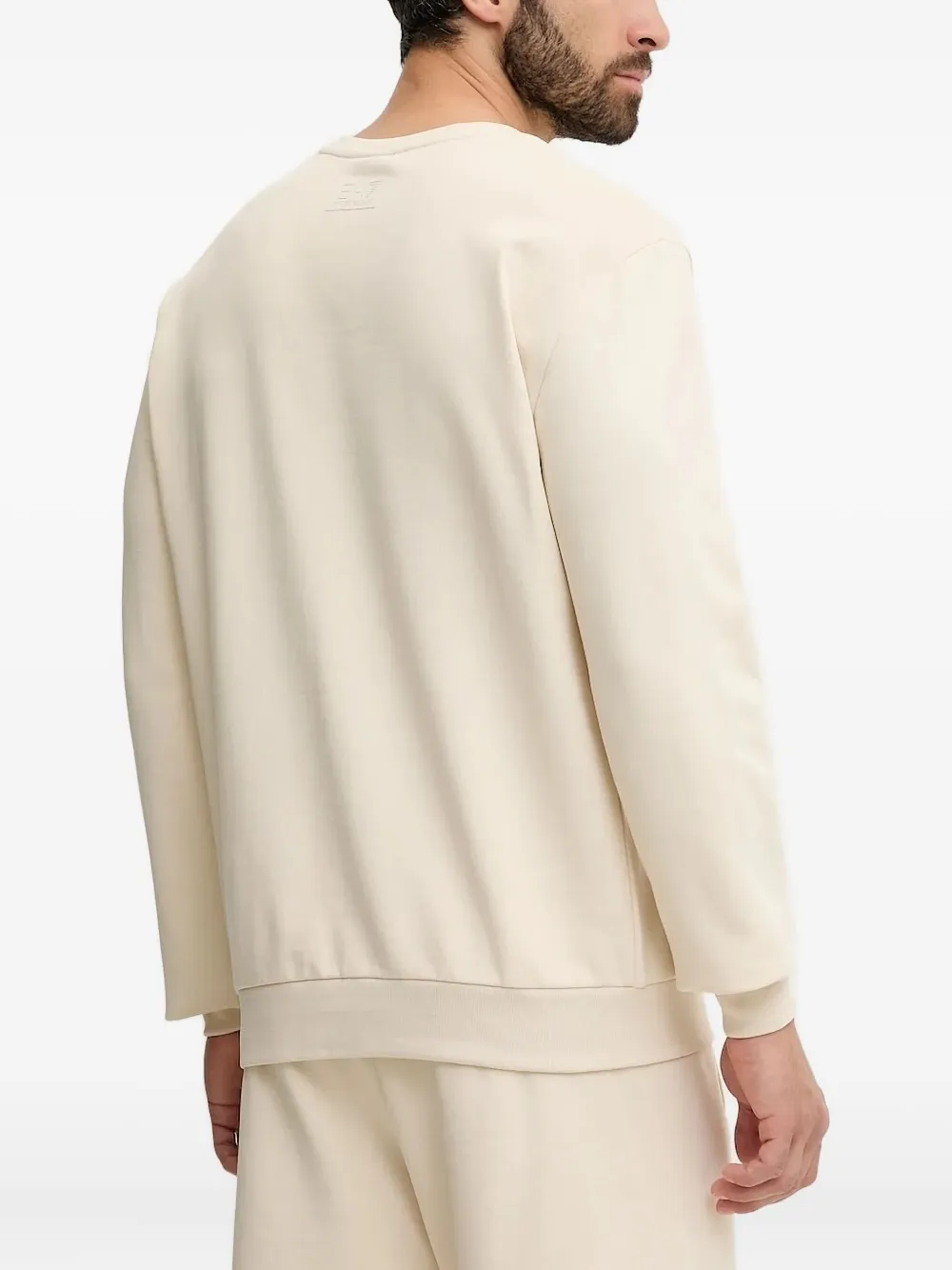 Ea7 Emporio Armani Sweater met logo-reliëf - Wit
