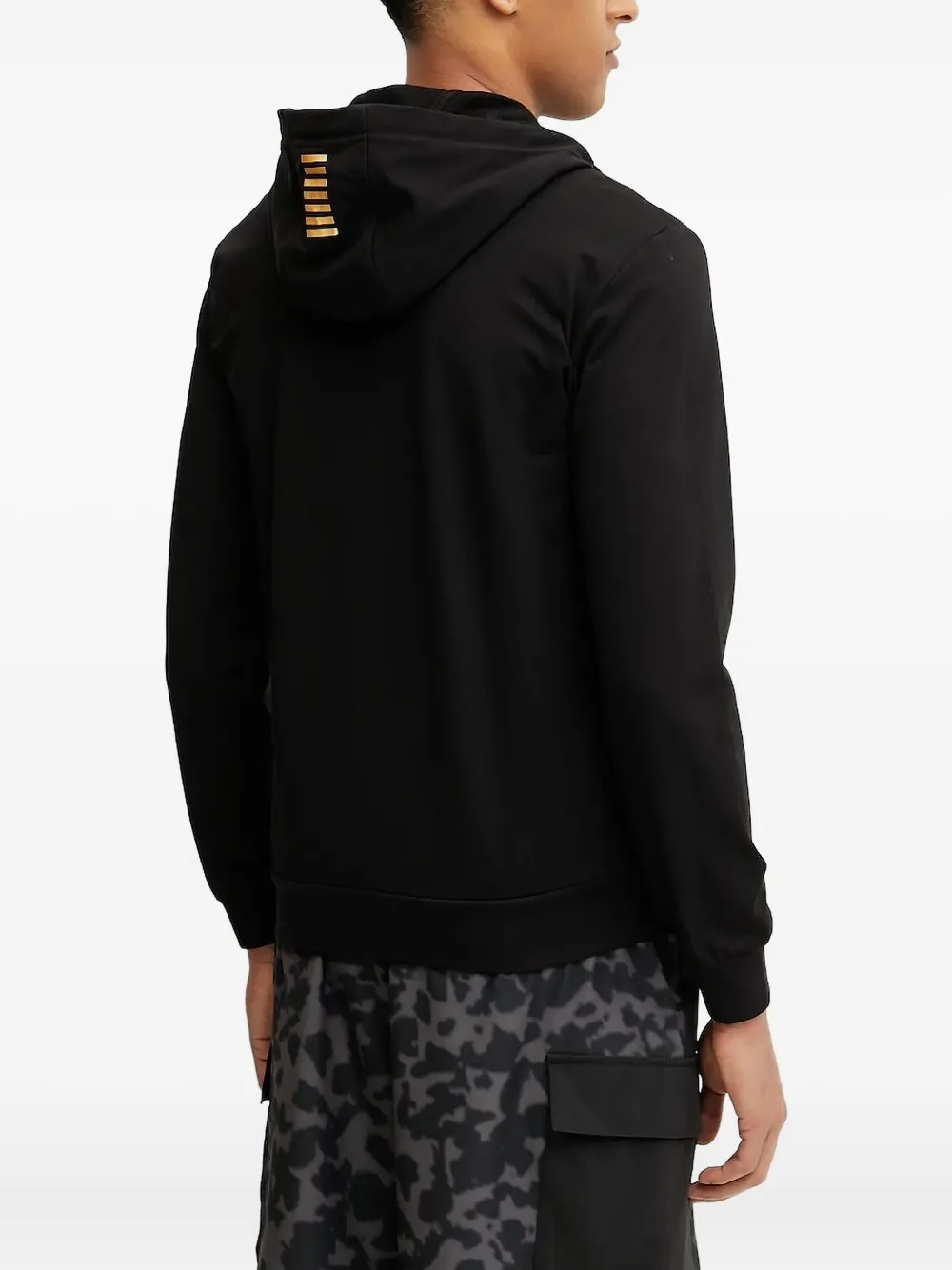 Ea7 Emporio Armani Hoodie met logodetail Zwart
