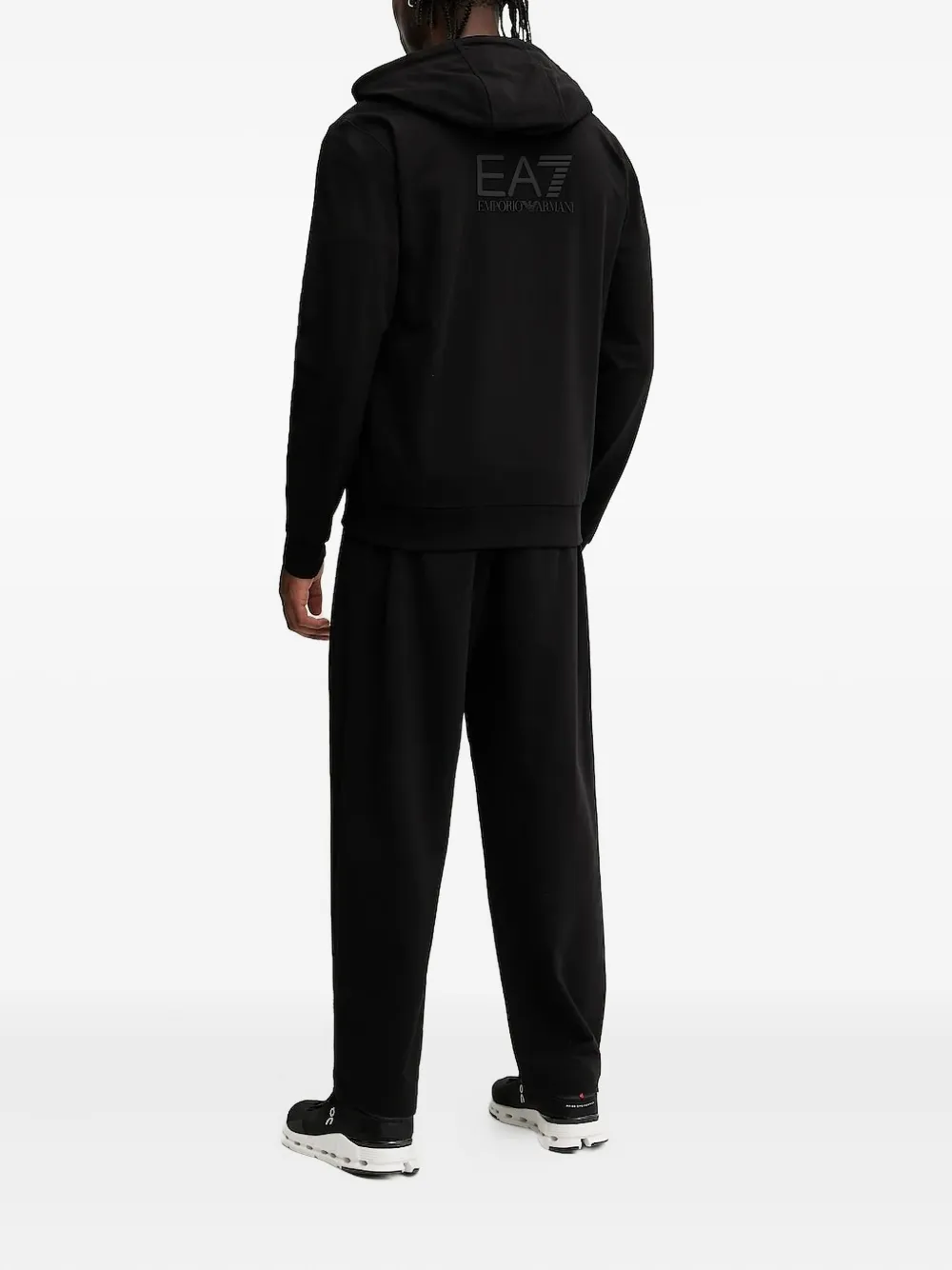 Ea7 Emporio Armani Trainingsbroek met elastische taille - Zwart